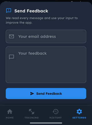 Feedback bottom sheet